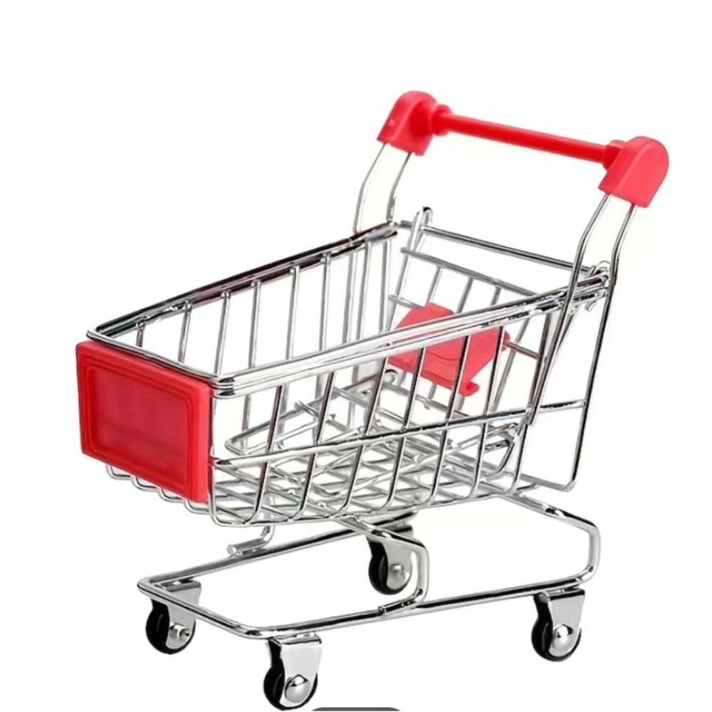 Mini Shopping Cart Storage/Perfect For Kids Pretend Shopping 🛍️ /Toy - 1PC - Picture 10 of 12